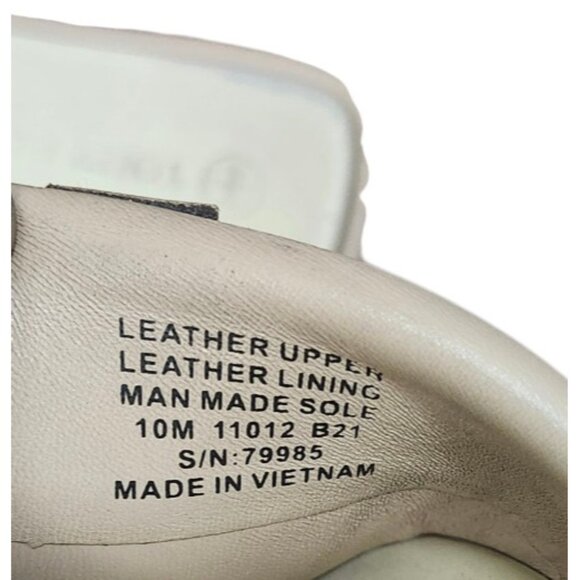 Tory Burch Women Leather Slide Sandals Double T Logo Beige Cream Flat Slip On 10 - Picture 11 of 12